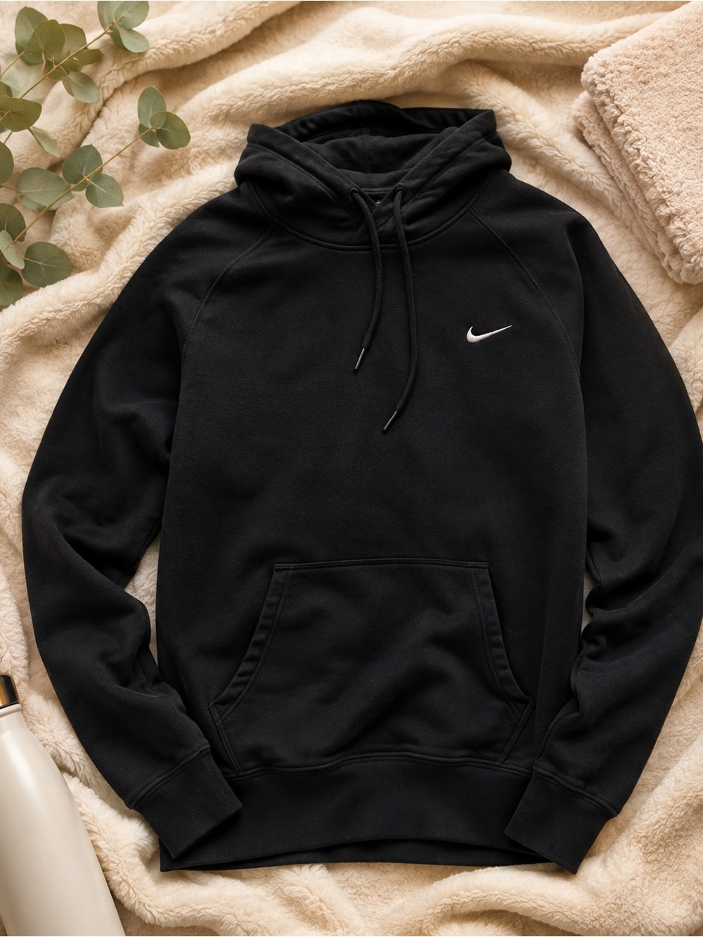 Nike Black Pullover Hoodie with Small Swoosh